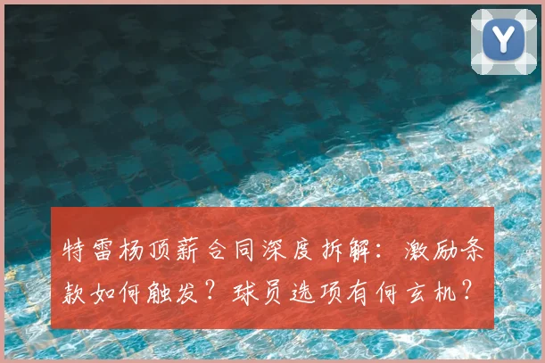 特雷杨顶薪合同深度拆解：激励条款如何触发？球员选项有何玄机？
